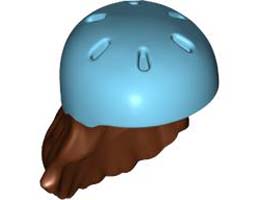 MINI WIG, W/ HELMET, NO. 12: {червеникаво-кафяв}