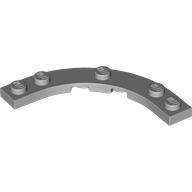 Плочка 5x5, 1/4 кръг, с изрез: {умерено каменно сив}