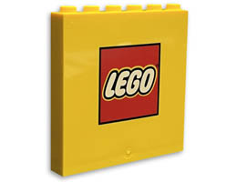 Panel 1 x 6 x 5 with LEGO Logo Pattern: {ярко жълт}