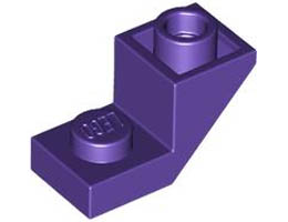 ROOF TILE 1X2, INVERTED, DEG. 45, W/ CUT: {светло виолетов}