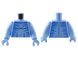 Torso Navi with Blue Markings, Bare Chest, Silver Spots, and Blue Navel Pattern / Medium Blue Arms Long / Medium Blue Hands: {умерено син}
