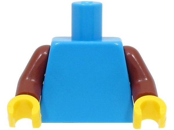 Torso Plain / Reddish Brown Arms / Yellow Hands (BAM): {тъмно небесносин}