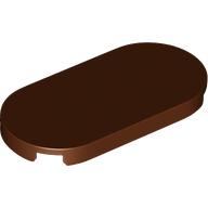 Tile, Round 2 x 4 Oval: {червеникаво-кафяв}
