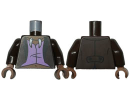 Torso Jacket with Black Lapels, Medium Lavender Vest, White Teeth Necklace, Medium Brown Neck and Belly Pattern / Dark Brown Arms / Medium Brown Hands : {тъмно кафяв}