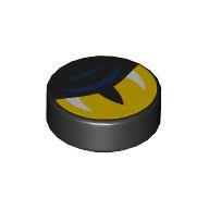 Плоска плочка 1х1, кръгла, №239: {черен}