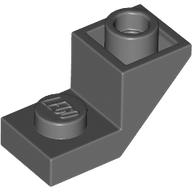 ROOF TILE 1X2, INVERTED, DEG. 45, W/ CUT: {тъмно каменно сив}