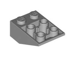 Покривна плочка 2X3/25° инверсна: {умерено каменно сив}