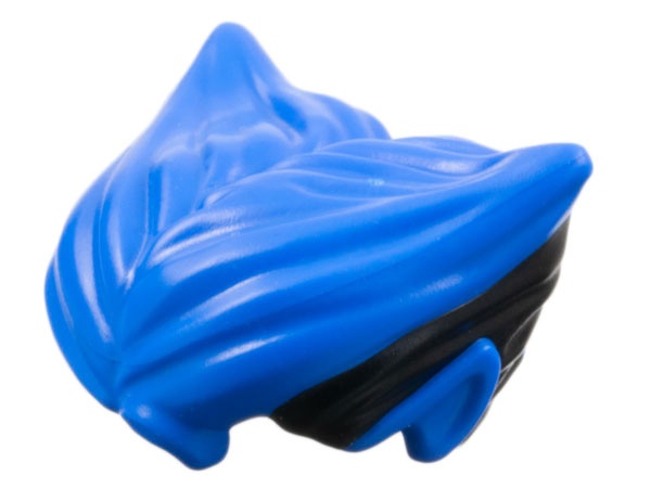 Minifigure, Hair Parted to Points with Pointed Ears with Molded Black Streak Pattern: {ярко син}