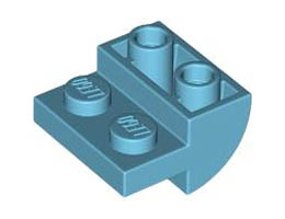 BRICK 2X2X1 INV. BOW, W/ CUT OUT: {умерено небесносин}