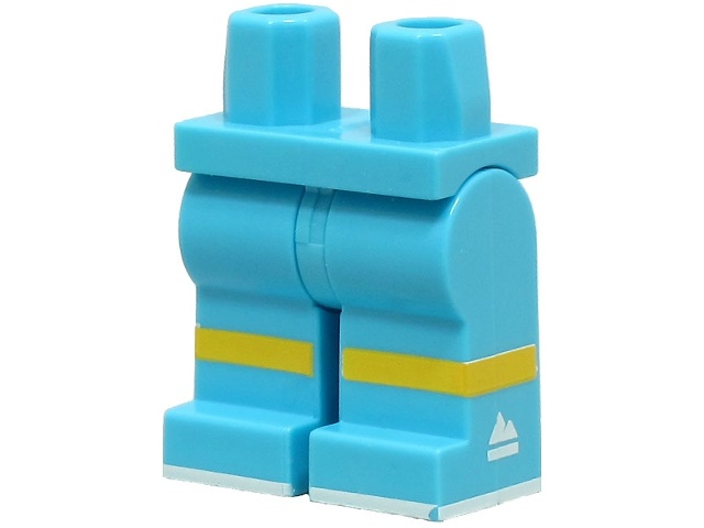 Hips and Legs with Yellow Knees, White Soles and Sports Mountain Logo on Side Pattern: {умерено небесносин}