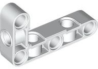 Technic, Liftarm, Modified Perpendicular Holes Bent Thick L-Shape 3 x 5: {бял}