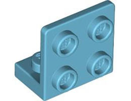 Ъглова плочка 1X2 / 2X2 долна: {умерено небесносин}
