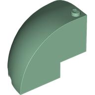 Brick, Round Corner 5 x 5 x 3 1/3 Dome Top: {пясъчно зелен}