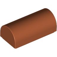 PLATE 1X2X2/3, OUTSIDE BOW: {тъмно оранжев}