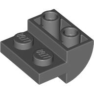 Тухличка 2x2x1 инв. лък, с изрезка: {тъмно каменно сив}