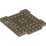 Плочка 8x8x6,4, 3 изреза, 1 крило: {пясъчно жълт}
