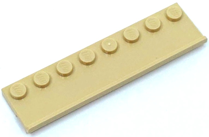 Plate, Modified 2 x 8 with Door Rail: {тухлено жълт}