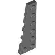 LEFT PLATE, 2X6, DEG. 9: {тъмно каменно сив}