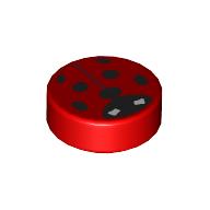 FLAT TILE 1X1, ROUND, NO. 263: {ярко червен}