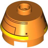 2X2 ROUND BRICK, W/ KNOB, NO. 10: {ярко оранжев}