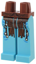 Hips and Medium Azure Long Legs Completely Hollow with Reddish Brown Loincloth with Silver Beads and Dark Azure Stripes Pattern: {червеникаво-кафяв}