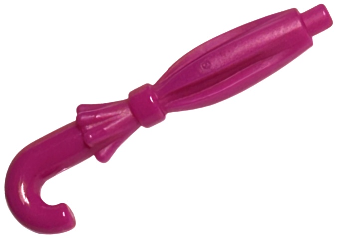 Minifigure, Utensil Umbrella Folded: {ярко червеникаво-виолетов}