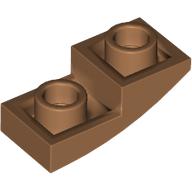Плочка, с полулък, инв. 1x2x2/3: {умерен нуга}