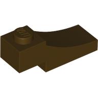 BRICK 1X3,OUTSIDE HALF ARCH,W/ CUTOUT: {тъмно кафяв}