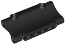REVERSED PANEL 3X11X2, W/ 4.85 HOLE: {черен}