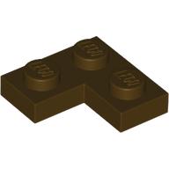 CORNER PLATE 1X2X2: {тъмно кафяв}