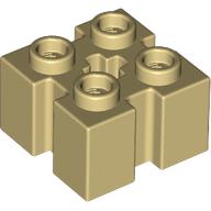 BRICK 2X2 W/GROOVE A.CR.HOLE: {тухлено жълт}
