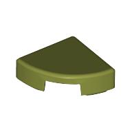 1/4 CIRCLE TILE 1X1: {маслинено зелен}