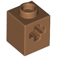 BRICK 1X1, W/ CROSS HOLE     : {умерен нуга}