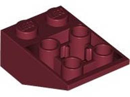 Покривна плочка 2X3/25° инверсна : {нов тъмно червен}