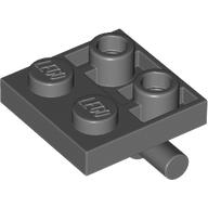 PLATE 2X2 W/ HOR. 3.2 SHAFT: {тъмно каменно сив}