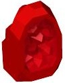 Rock 1 x 1 Geode with Molded Trans-Red Crystals Pattern: {ярко червен}
