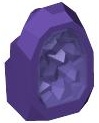 Rock 1 x 1 Geode with Molded Trans-Purple Crystals Pattern: {светло виолетов}