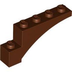 Arch 1 x 5 x 2 Raised: {червеникаво-кафяв}