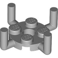 Плочка кръгла 2x2 с vert. вал: {умерено каменно сив}