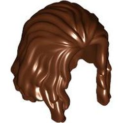 Minifigure, Hair Long, Parted in Front: {червеникаво-кафяв}