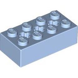 BRICK 2X4 W/ CROSS HOLE: {светло кралско син}