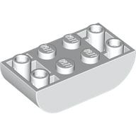 BRICK 2X4, INVERTED, OUTSIDE BOW: {бял}