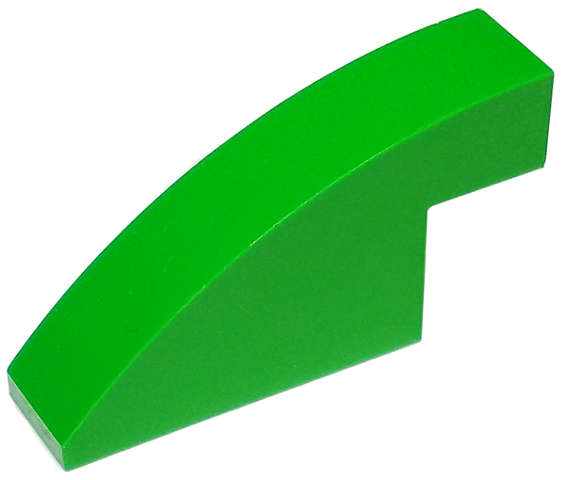 Slope, Curved 4 x 1 x 1 2/3: {ярко зелен}