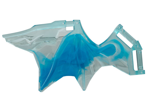 Dragon Wing 11 x 5 with Bar Handles with Marbled Dark Azure Pattern: {прозрачно светло син}