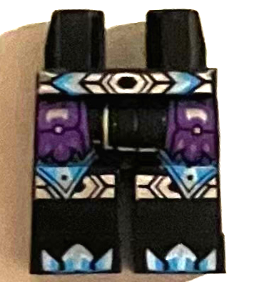 Hips and Legs with Dark Purple Robe Ends, Silver and Dark Azure Belt, Knee Pads, and Shoe Tips Pattern: {черен}