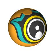 BALL 10.2, W/ CROSS HOLE, NO. 1035: {огнено жълто-оранжев}