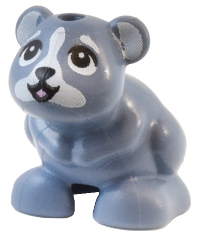 Hamster / Mouse, Friends / Elves with Black Eyes, Nose, and Mouth, and White Ears, Muzzle, and Blaze Pattern (Cheeky): {пясъчно син}