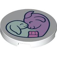 TILE 3X3, CIRCLE, NO. 32: {бял}