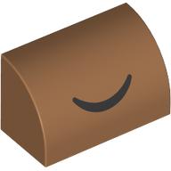 BRICK 1X2, OUTSIDE HALF BOW, NO. 31: {умерен нуга}