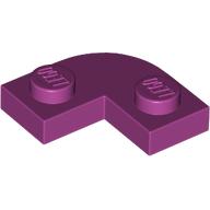 PLATE 2X2, 1/4 CIRCLE, W/ CUT OUT: {ярко червеникаво-виолетов}